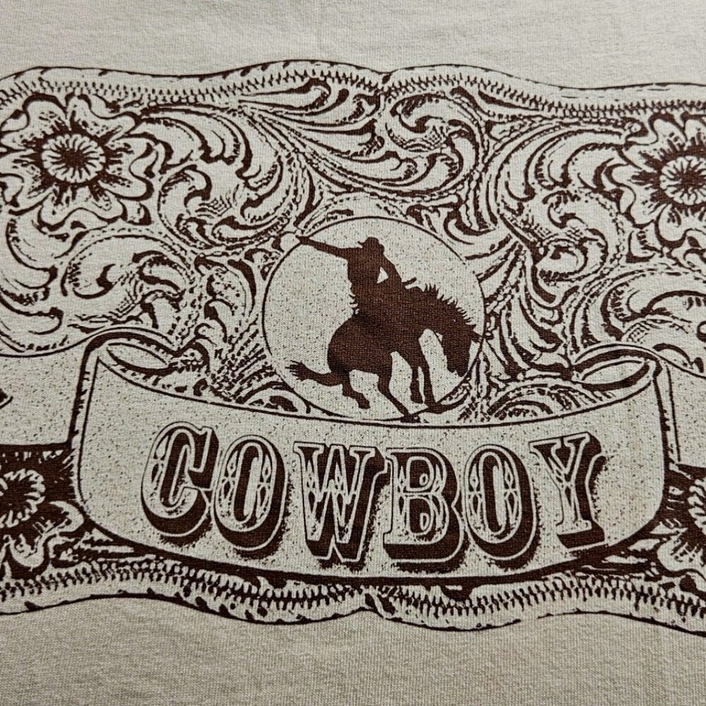 Womens Cowboy T-Shirt Size M